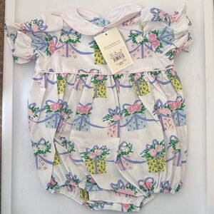 The Beaufort Bonnet Company Floral Bodysuit - White, Pink, Green